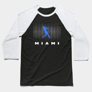 Miami Retro Baseball Souvenir I Love Miami Men Women Baseball T-Shirt